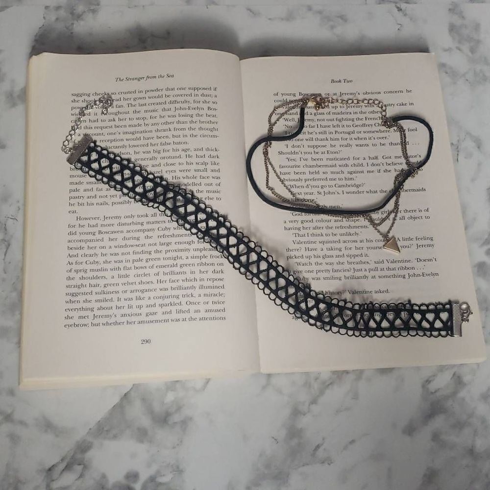 2 Black Chocker Necklaces